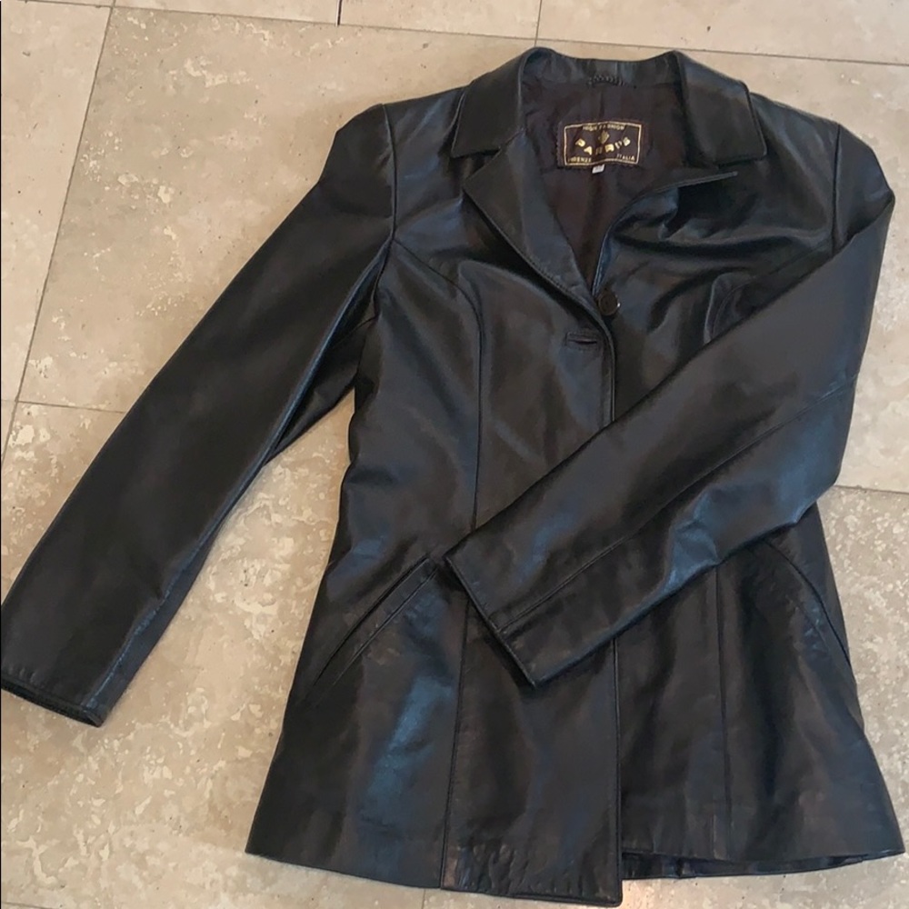 Parri’s NWOT Luxe Bittersweet Choc Leather Blazer